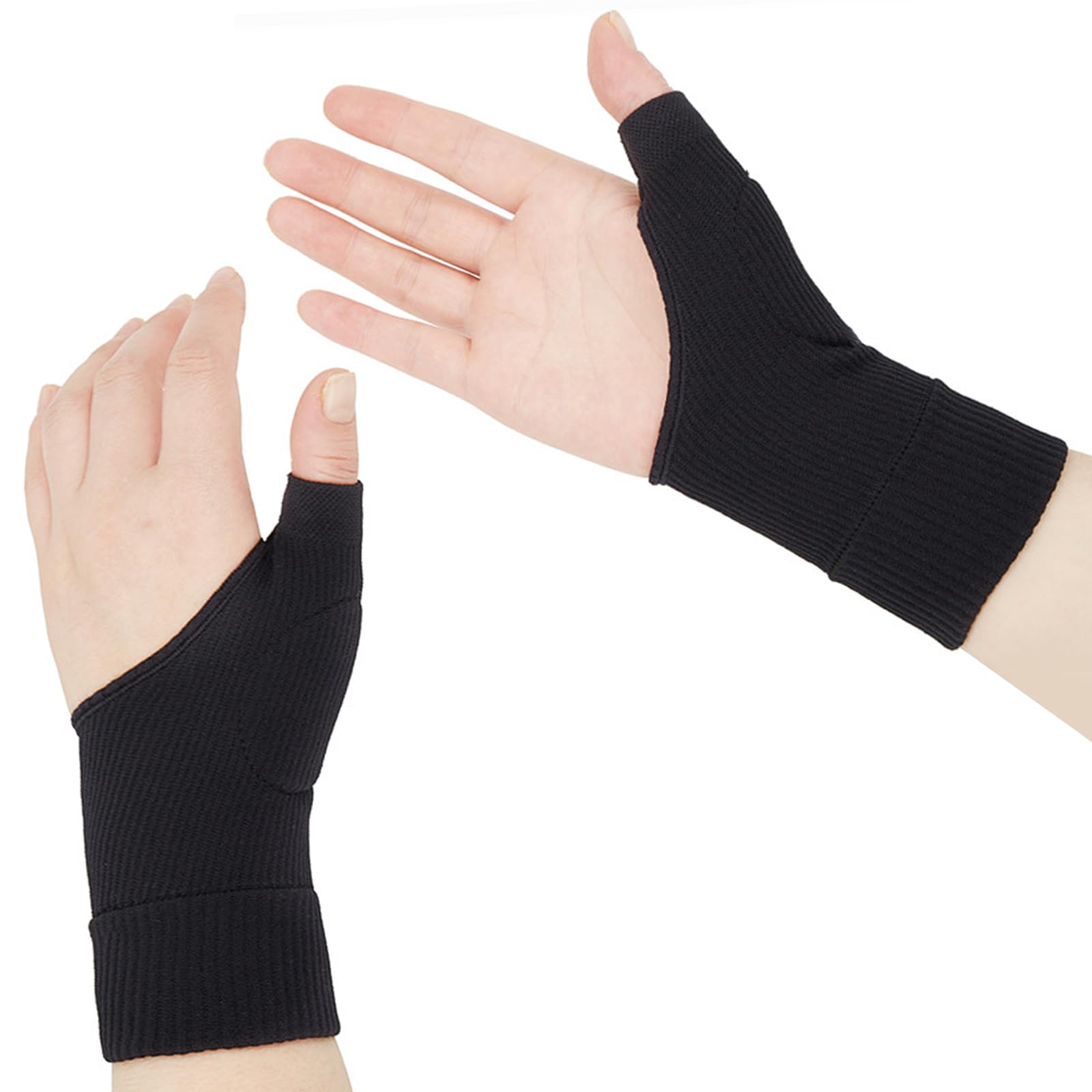 Tutore Per Polso Destro Tendinite Tunnel Carpale: Supporto Elastico Regolabile Nero