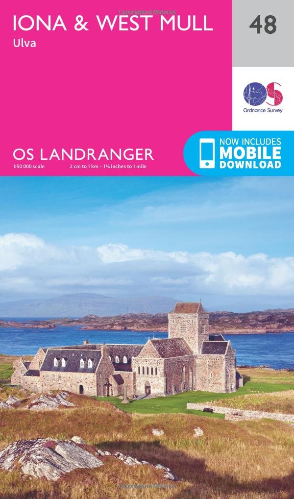 Iona & West Mull Map | Ulva | Ordnance Survey | OS Landranger Map 48 | Scotland | Walks | Cycling | Days Out | Maps | Adventure: 048