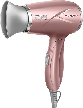 Secador Cabelo Mondial Travel SC-47-GR 1200W Bivolt - Golden Rose