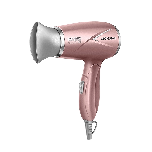 MONDIAL Secador de Cabelos Travel, Golden Rose, 1200W, Bivolt - SC-47-GR