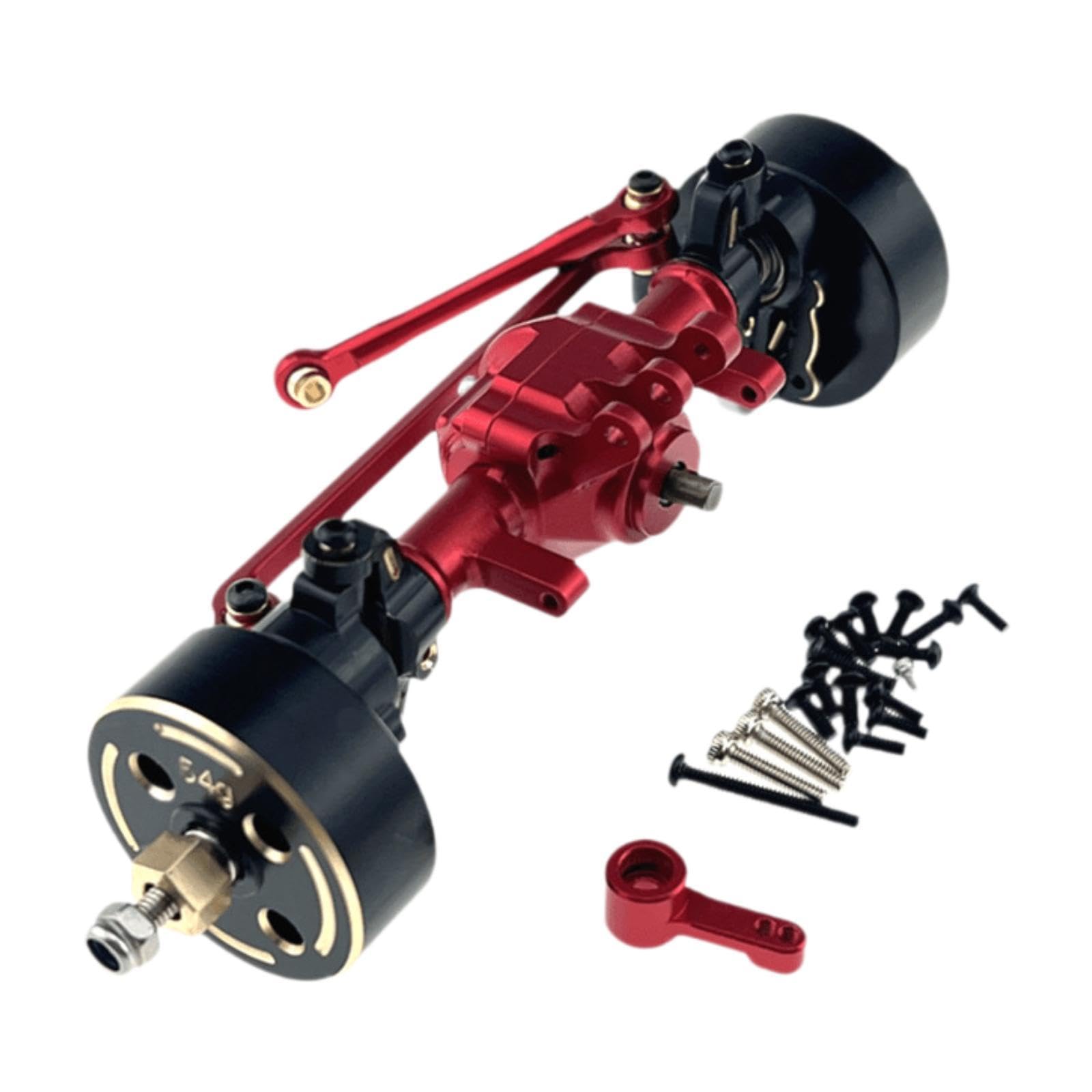 Eje Delantero para Coche RC, Carcasa de Conjunto, Accesorio de Actualización, Unidad Metálica, Aumenta La Resistencia del Chasis Y La Precisión de La, Rojo