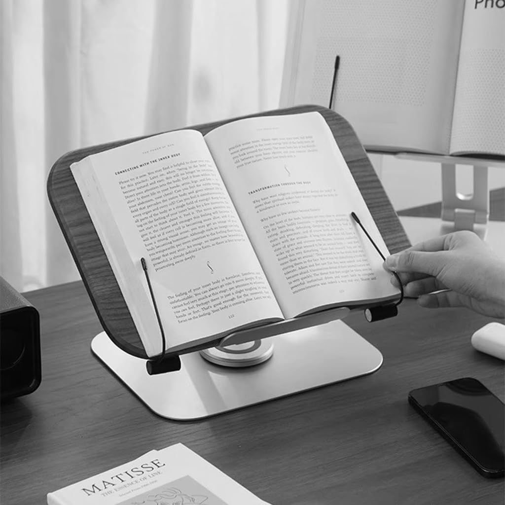 Leggio Da Tavolo Per Libri - 2 Pezzi, In Metallo, Regolabile, Per Ufficio, Cucina, Studio - Foto 6