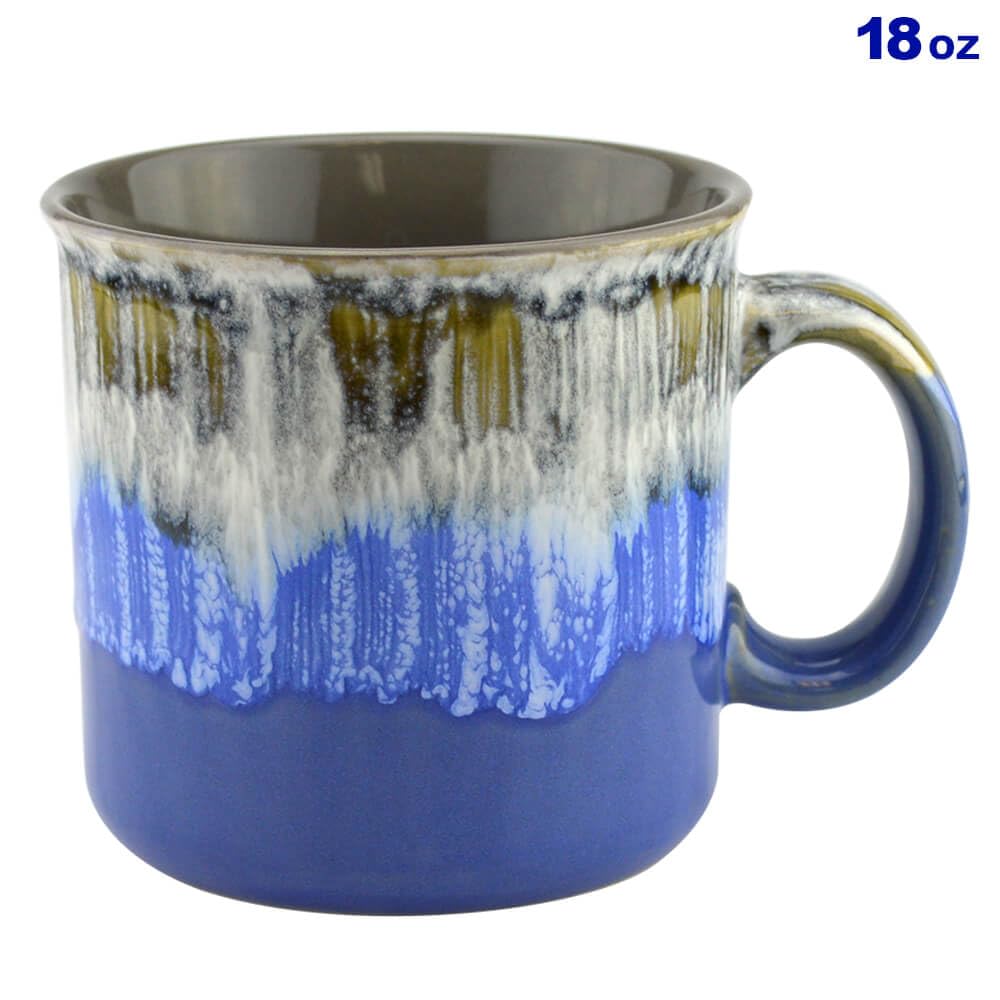Amazon.com: Mugs Glazed Ceramic Unique Coffee Mug, 18 Ounce Coffee Lovers  Mugs for Men and Women, Microwave and Dishwasher Safe Oversized Mug Gifts  (Blue, 1) : Home & Kitchen