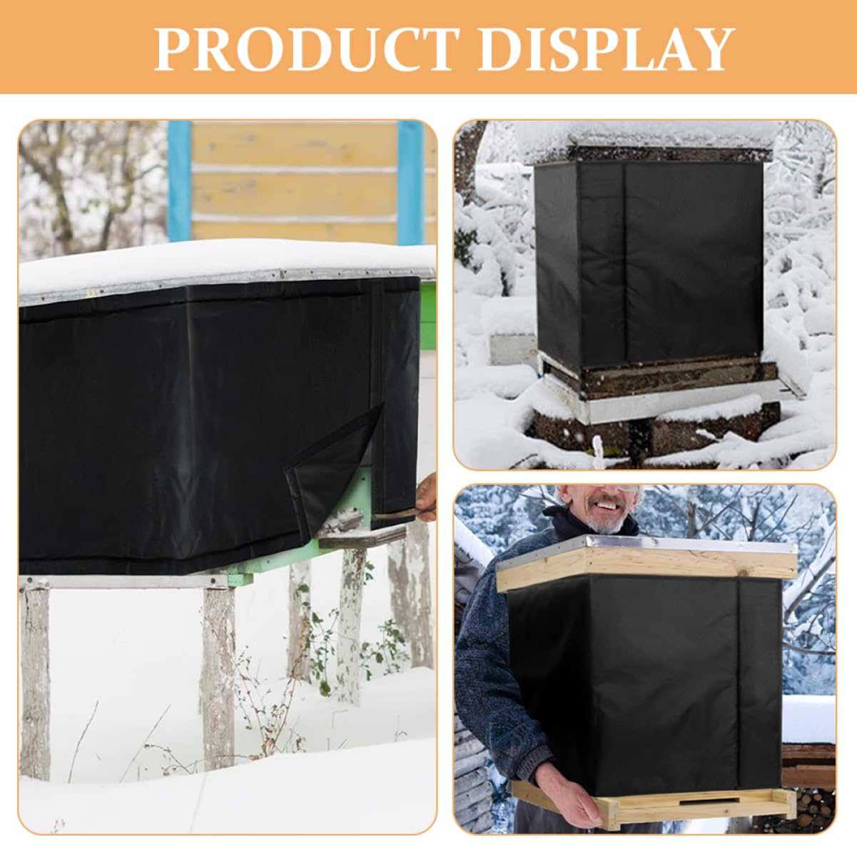 Milisten Beehive Winter Insulation Cover Oxford Lightweight Beehive Protector for Outdoor Use and Windproof for All Weather Conditions