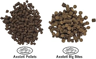 Axolotl Big Bites - Fast Sinking, Soft Pellet Daily Diet for Axolotls, Newts, Salamanders & Other Amphibians (9 oz (255g))
