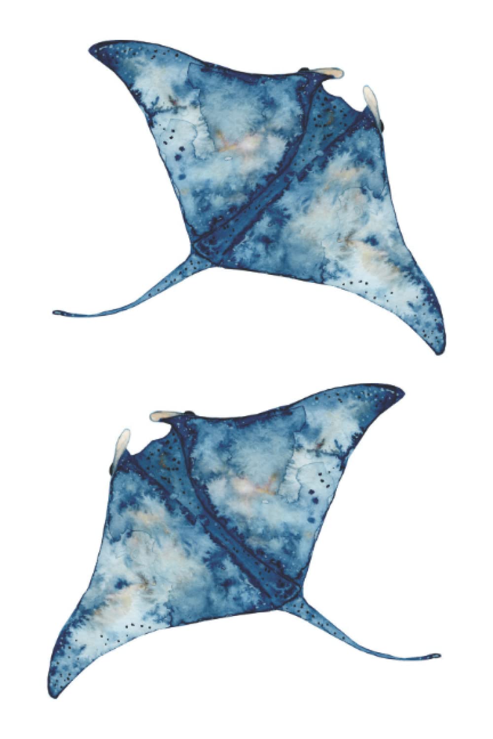Sting Rays Notebook Journal Blank Wide Ruled Pages Paper Composition Book Daily Planner Notes