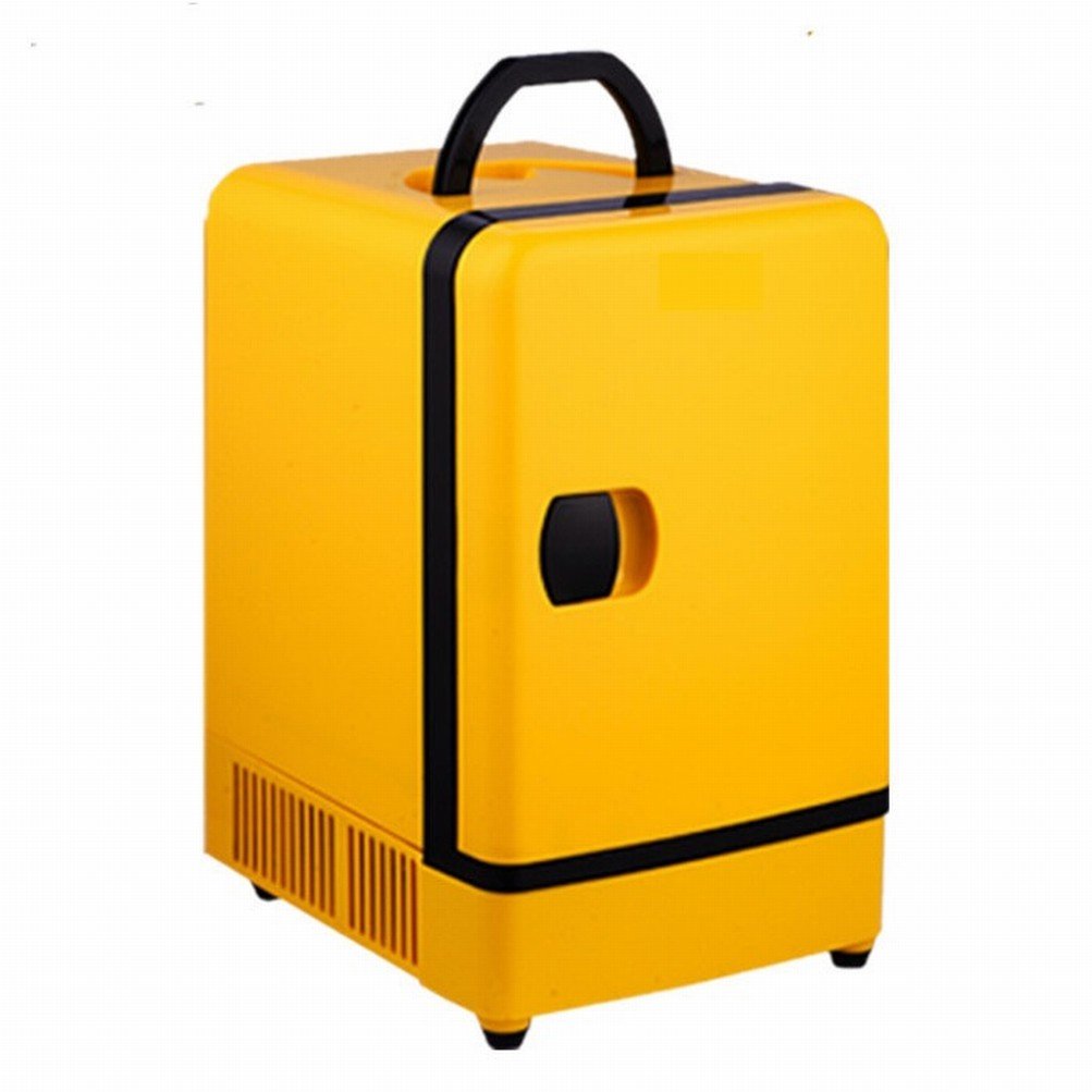 Mini réfrigérateur de voiture 7L jaune portable chaud et froid