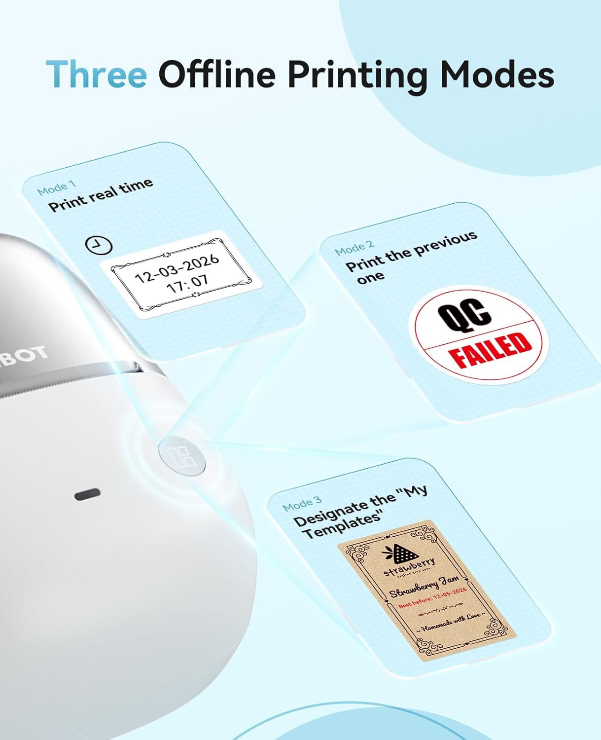 NIIMBOT B2 PRO Label Maker Machine, 300DPI HD Thermal Photo Label Printer, Support Red -Black Dual Color Printing, Sticker Printer for Home, Business and Office, Came with 1 Roll Label,Silver