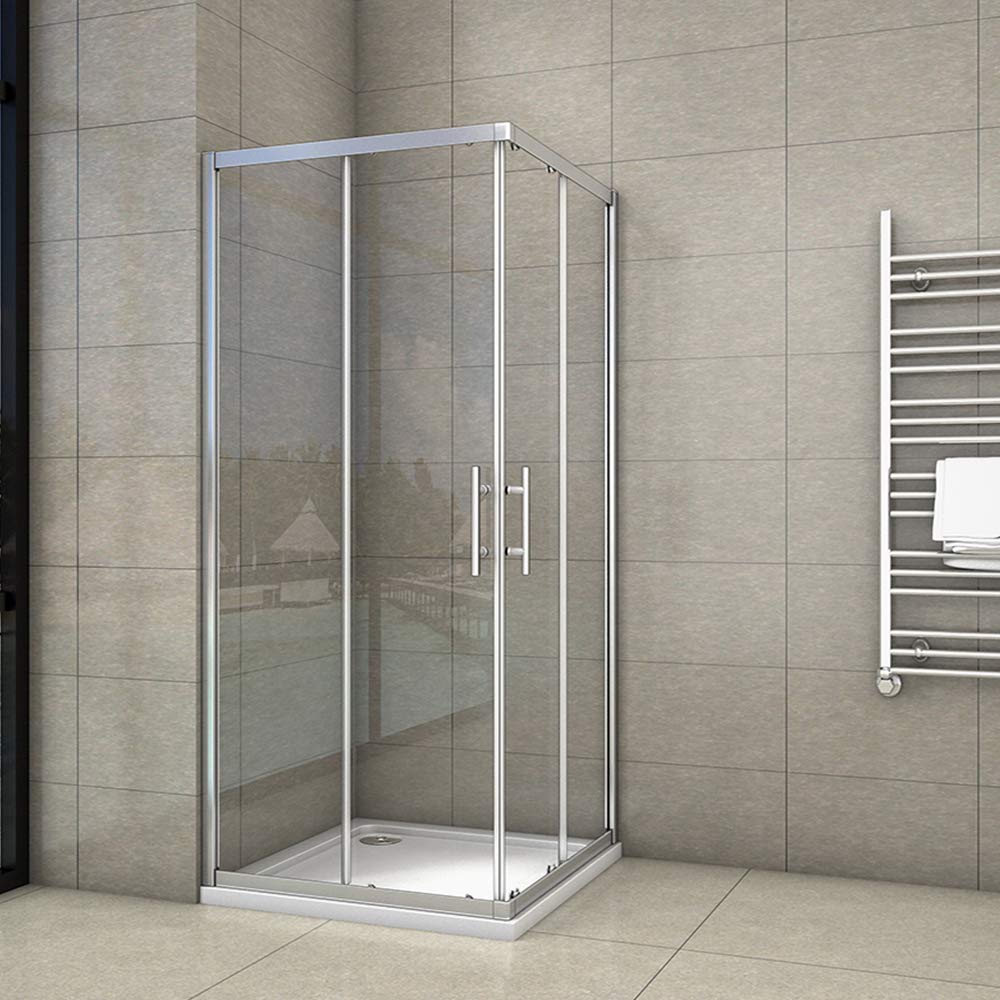 1000x1000x1850mm Sliding Doors Corner Entry Shower Enclosure Glass Screen Cubicles