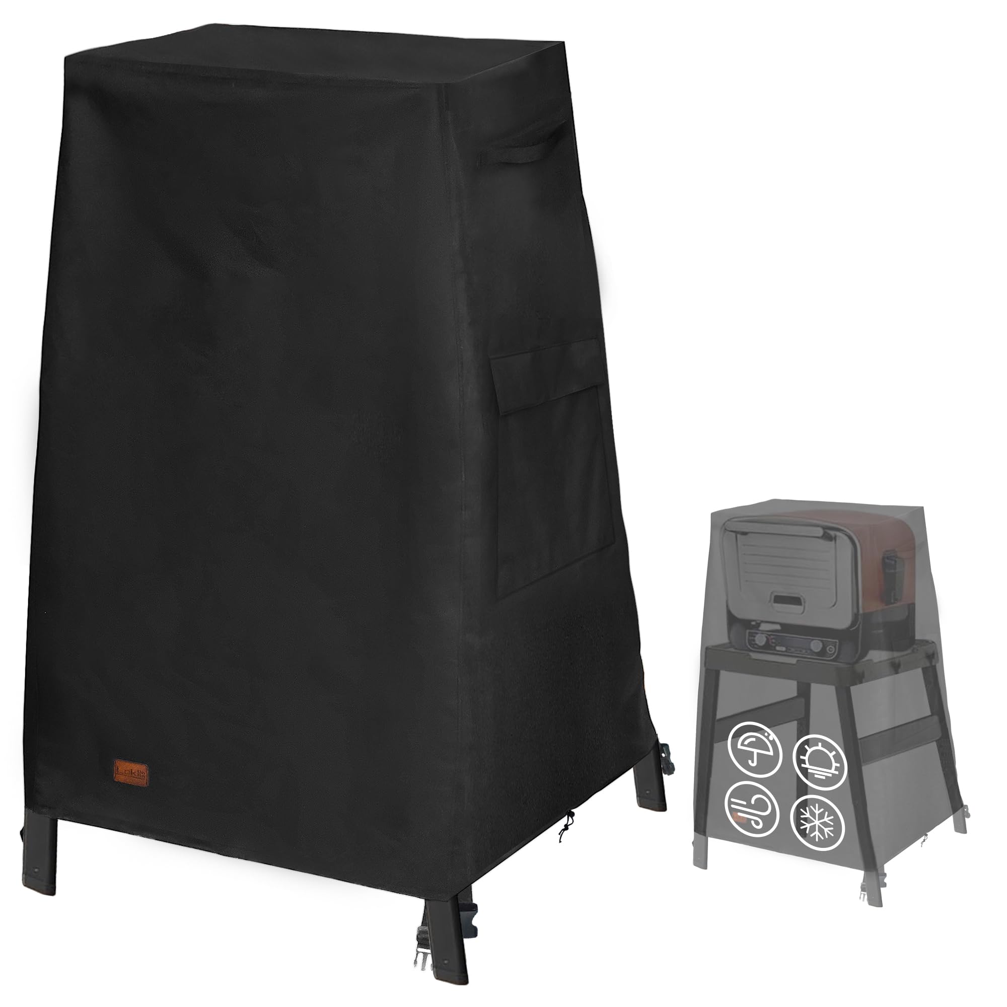 Laklinlin Pizza Oven Cover,Waterproof Cover Suitable For Ninja 00101 Pizza Oven With Stand (Black)