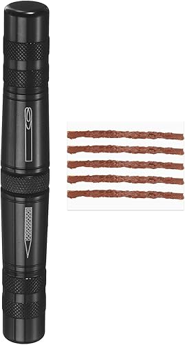 HARFINGTON Kit de reparación de neumáticos de bicicleta sin cámara, herramienta de parche para reparación de pinchazos planos con herramienta de