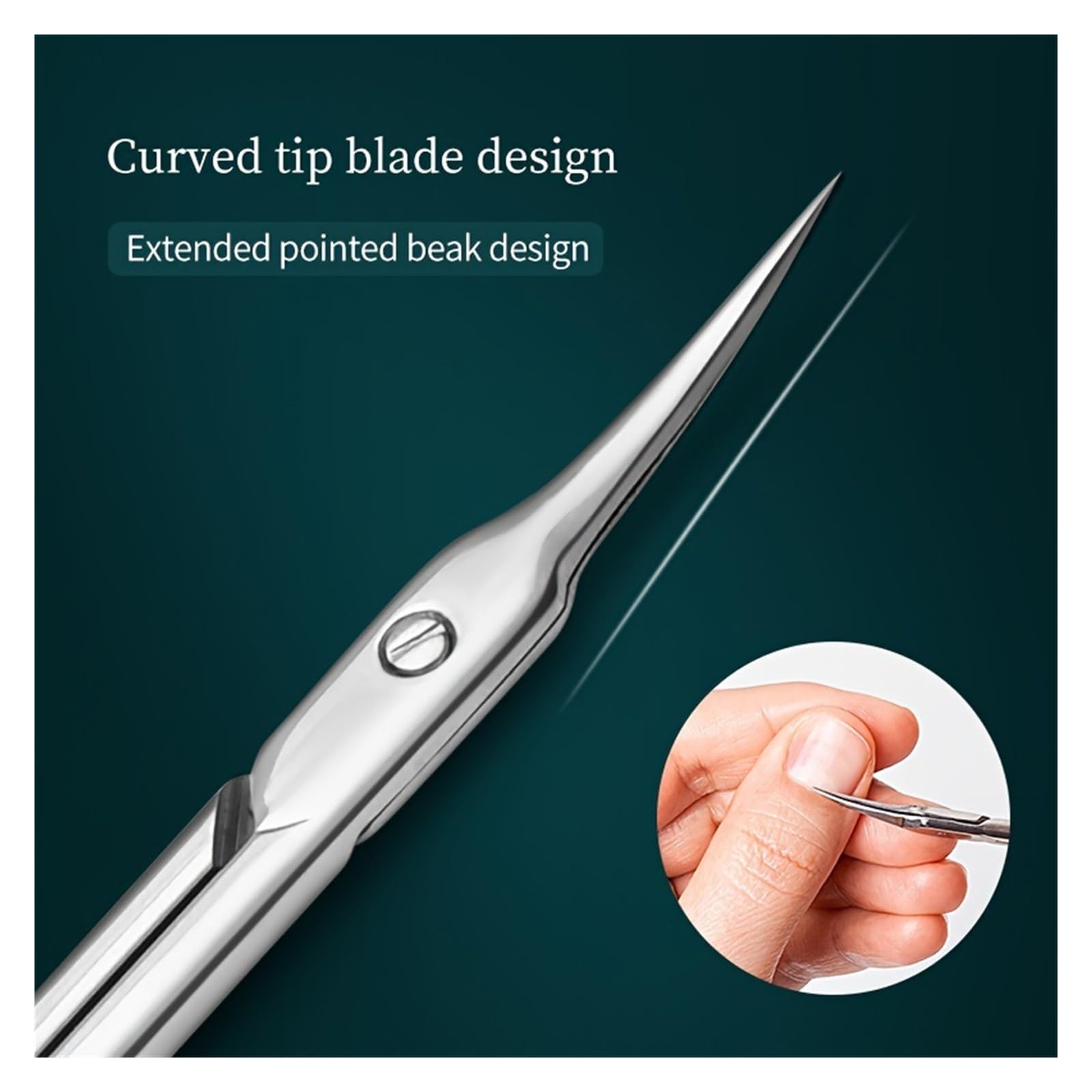 Tijeras Profesionales for cutículas, cortauñas de Acero Inoxidable ultraafiladas for manicura, eliminación de Piel Muerta, Cuidado de uñas, Pinzas y empujador.
