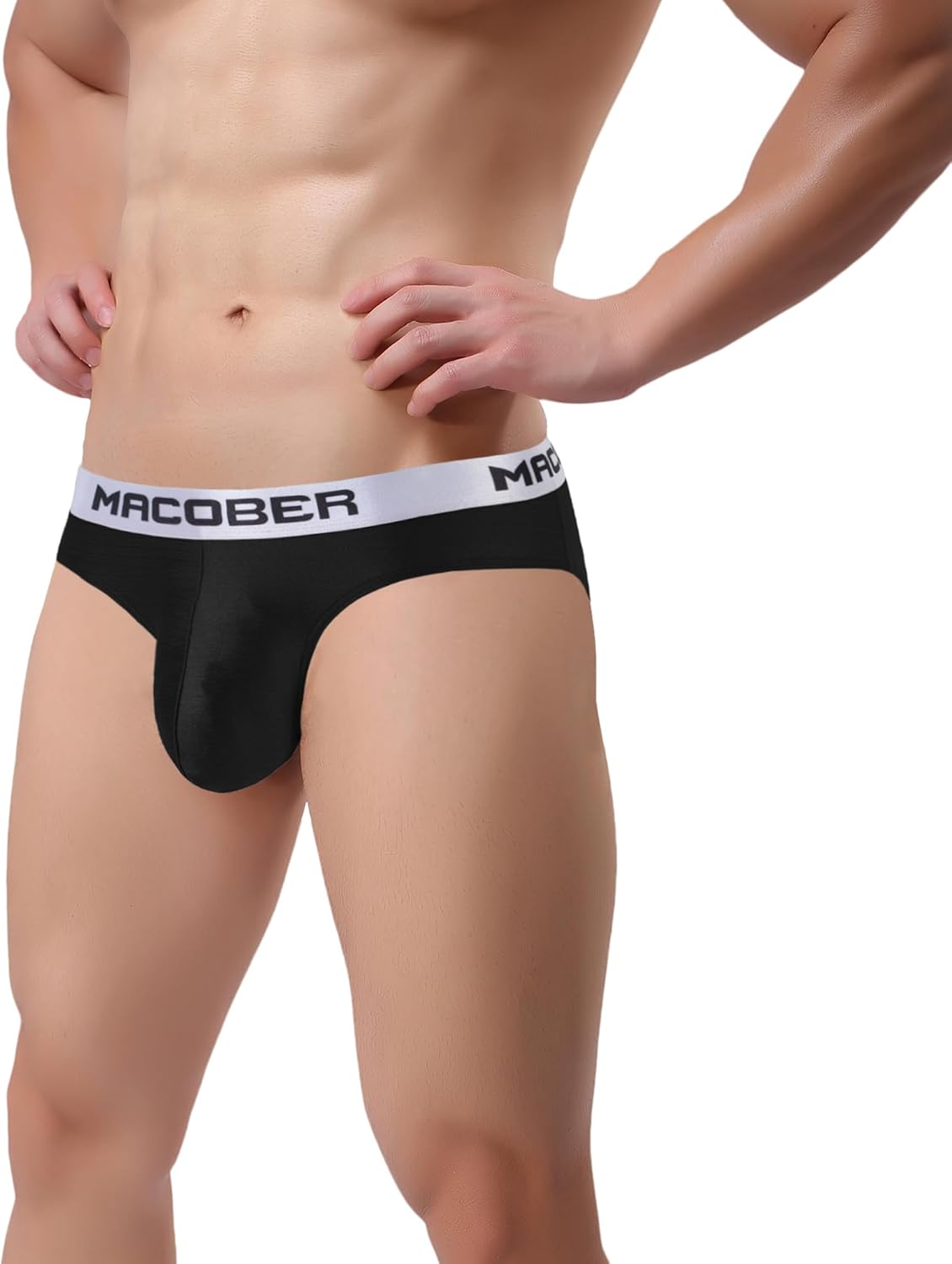 Men's Silk Briefs Underwear Low Rise Bulge Enhance Bikini