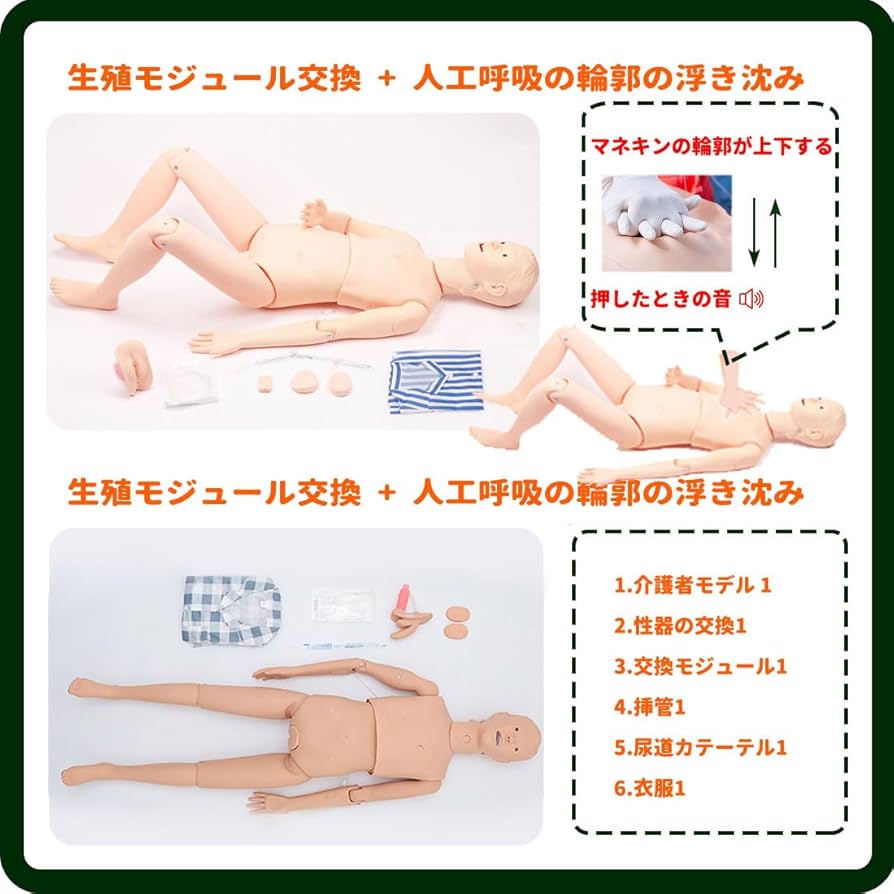看護実習モデル人形 2体 Amazon.co.jp: 人体模型 看護実習モデル人形 看護患者用マネキン