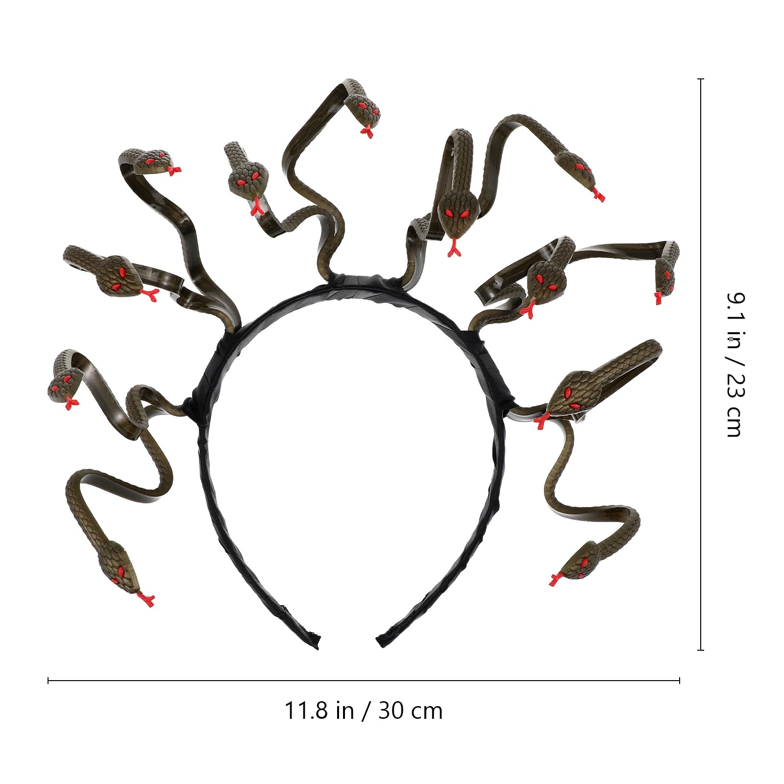 Happyyami Medusa Snake Headband Headdress for Halloween and Carnival Costume Accessory for Masquerade and Mardi Gras Parties Fits Teens and Adults - Image 2