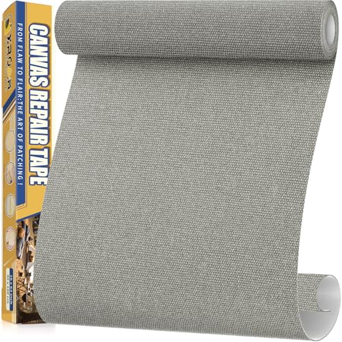 Patch reparation tissu pour canapes et parasols de jardin gris clair