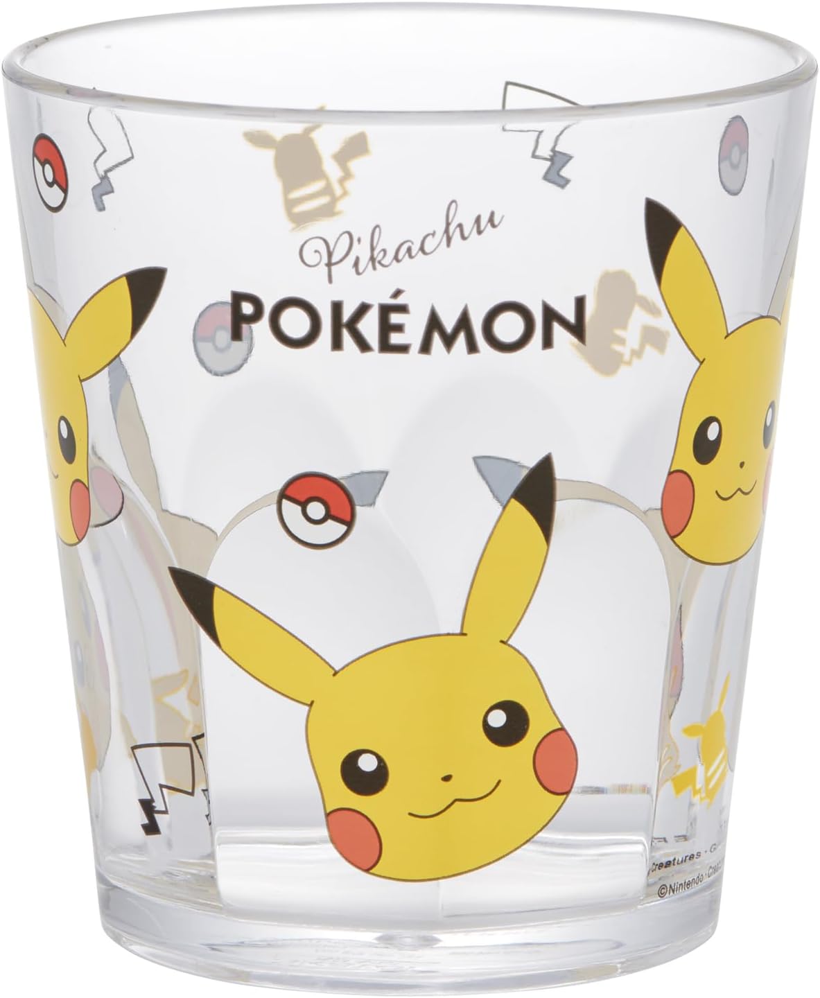 Skater KSA4J-A Cup, 9.5 fl oz (280 ml), Plastic, Acrylic, Dishwasher Safe, Made in Japan, Pokemon Pikachu Face, 25