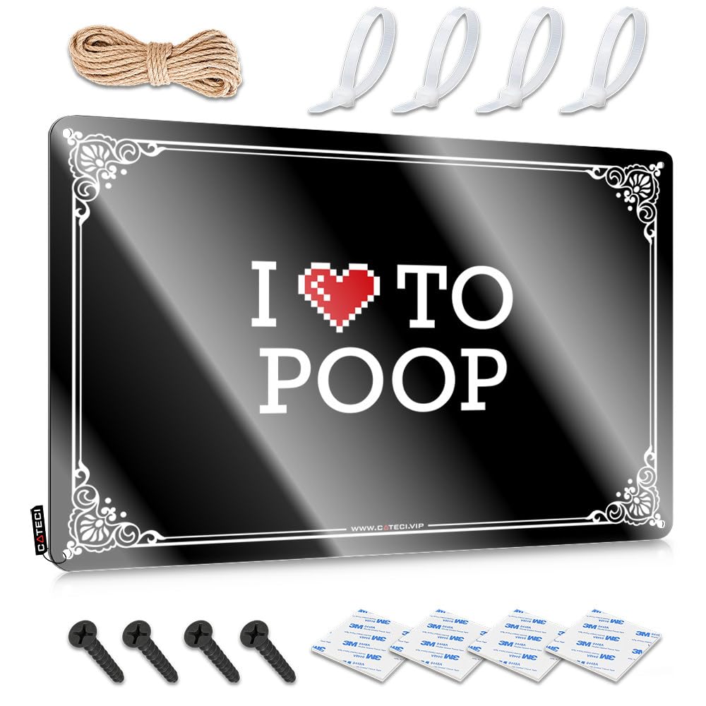 I Love To Poop Collection Novelty - Restroom Decor Metal Wall Decoration Wall Art Decoration(20X30CM)