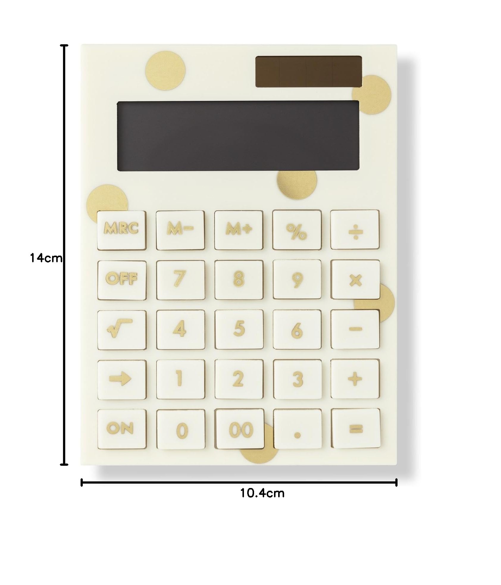 Kate Spade New York Acrylic Solar Calculator, Gold Dot