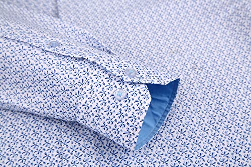 Alex Vando Mens Printed Dress Shirts Long Sleeve Regular Fit Button Down Shirt
