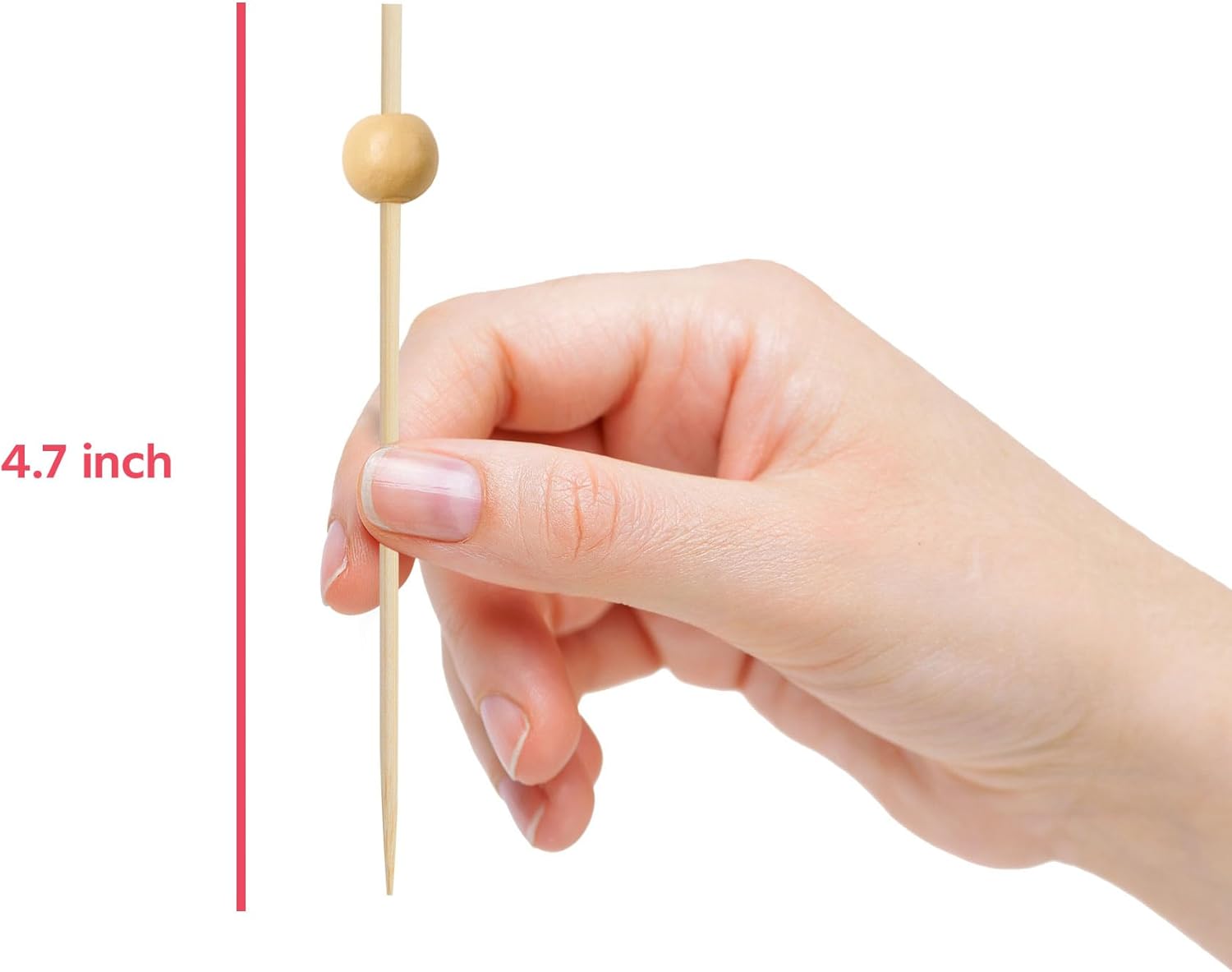 GUSTO [Case of 10,000] Cocktail Picks & Food Toothpicks - 4.7 Inch Wooden Pick Skewers for Drinks & Appetizers - Fancy Wooden Pearl Picks (Formerly Comfy Package)