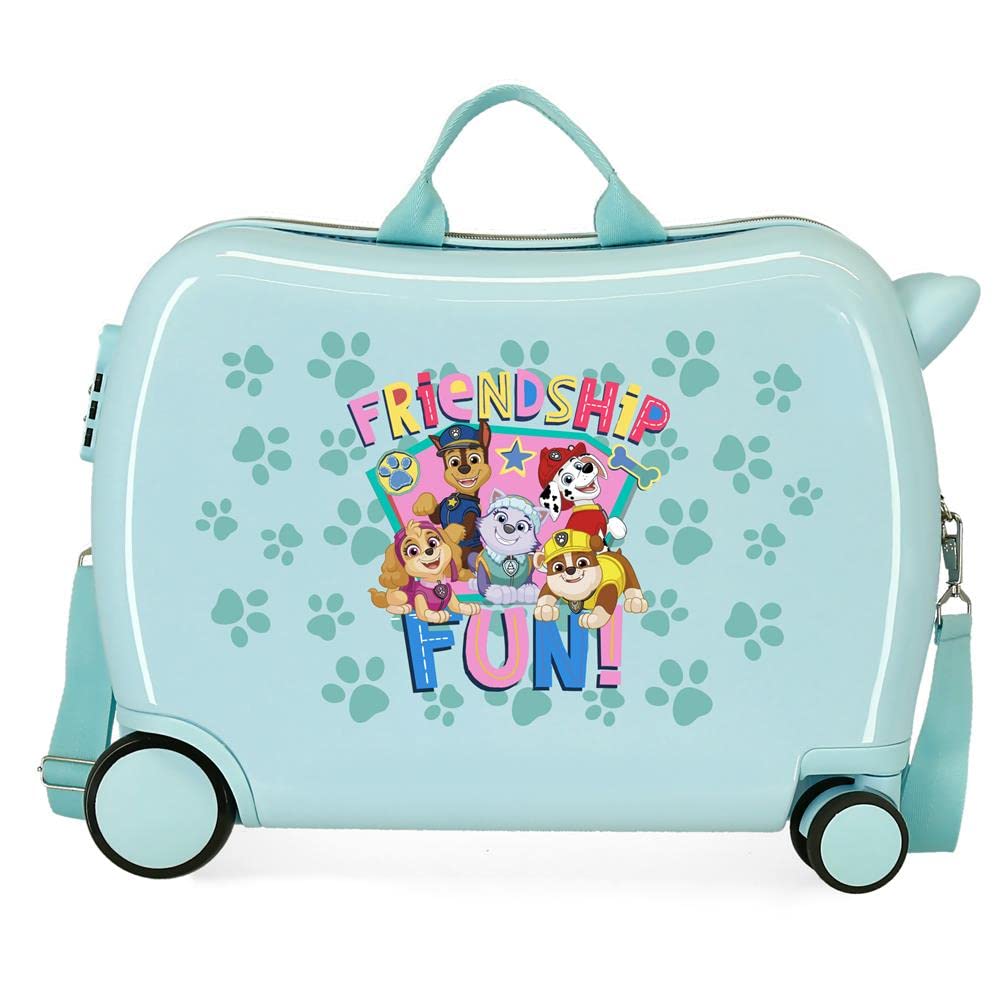 Paw Patrol Patrulla Canina Friendship Fun Maleta Infantil Azul 50x39x20 cms Rígida ABS Cierre de combinación Lateral 34L 1,8 kgs 4 Ruedas Equipaje de Mano
