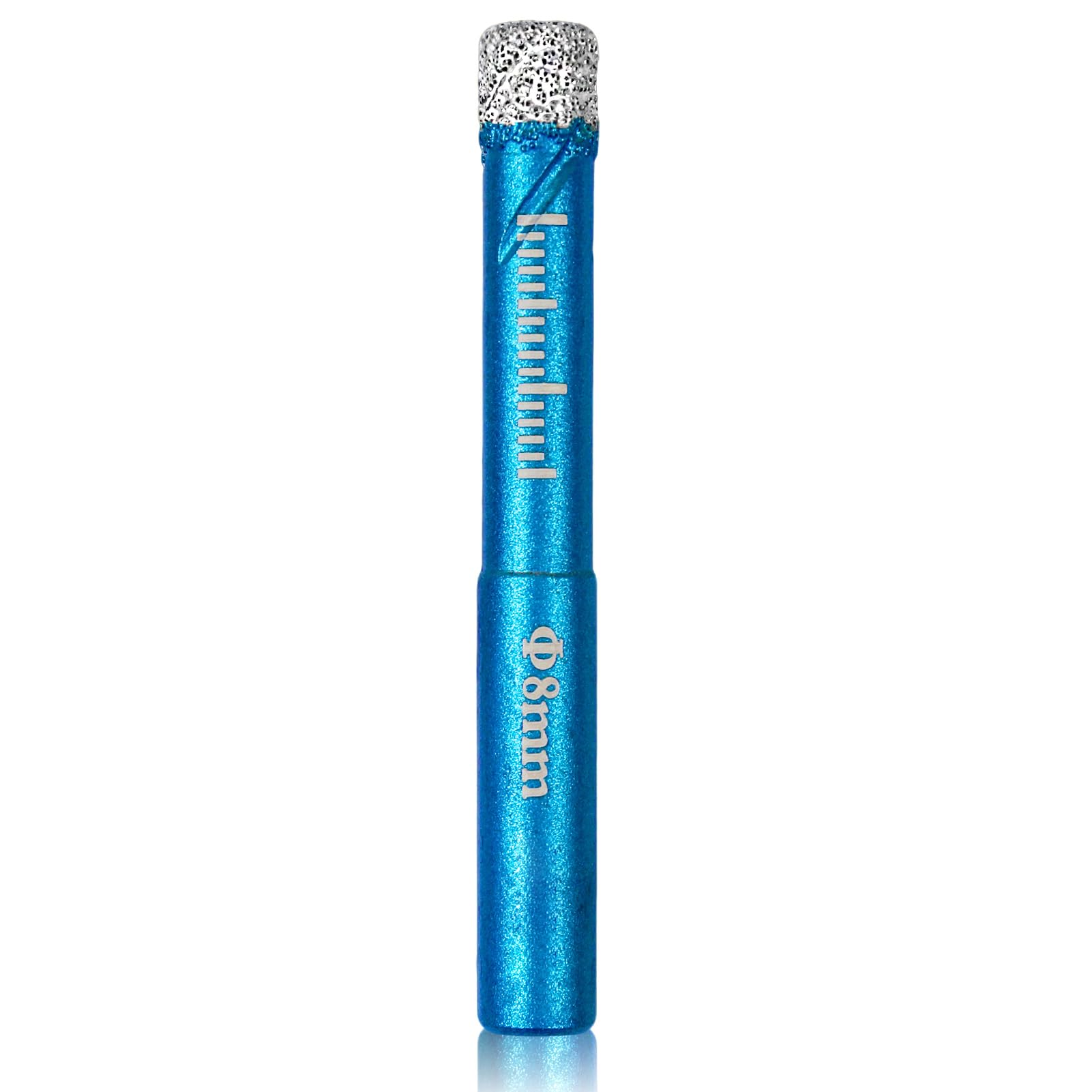 Broca Diamante 8 mm, Juego de Brocas para Porcelánico, Pared, Gres, Vidrio, Cerámica, Granito, Mármol, Cuarzo y Gres Fino