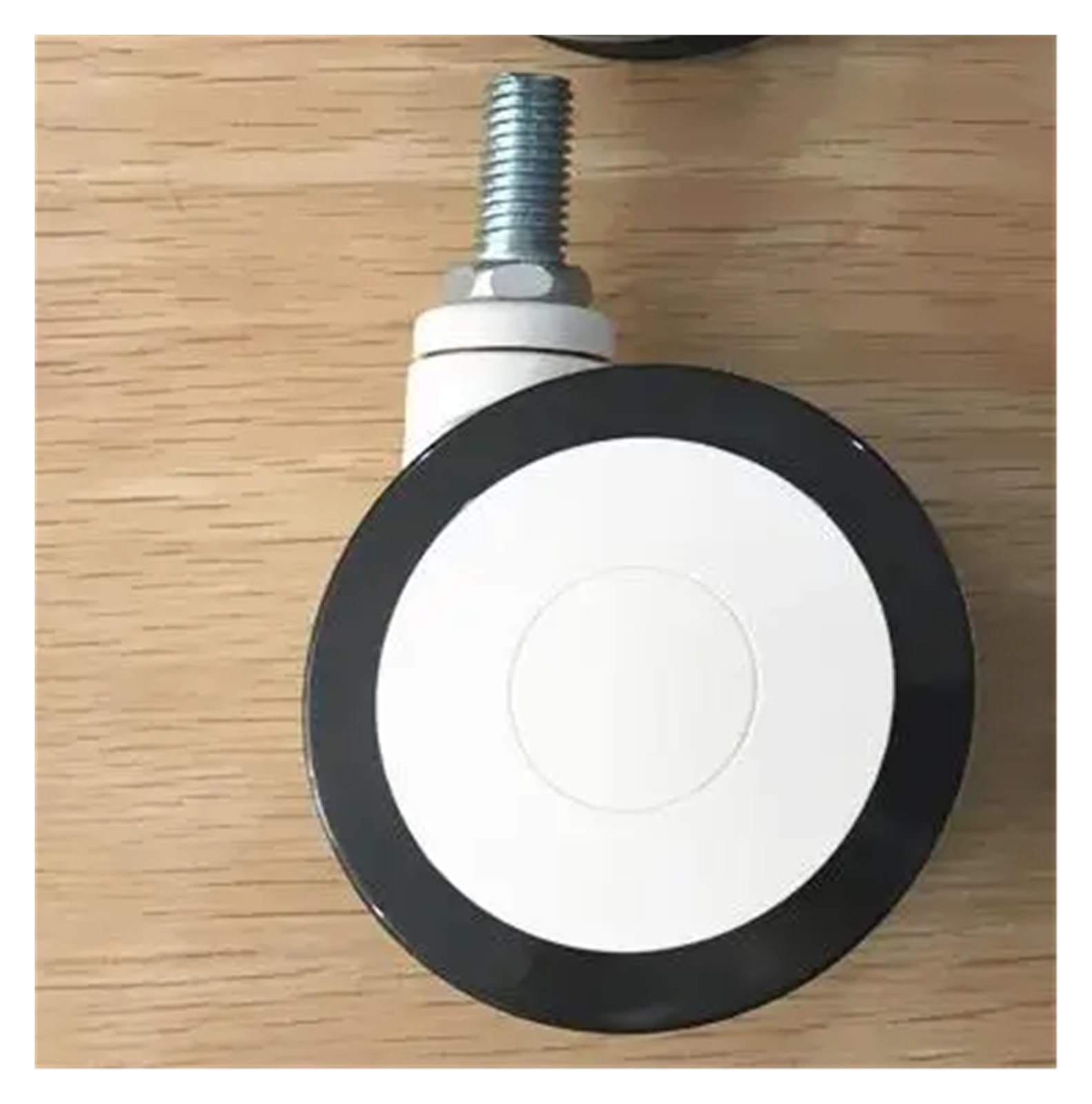 MXXDMOPD 2 Pieces/lot 3-inch Full Plastic casters Silent Black and White Double Wheels(Screw activity)