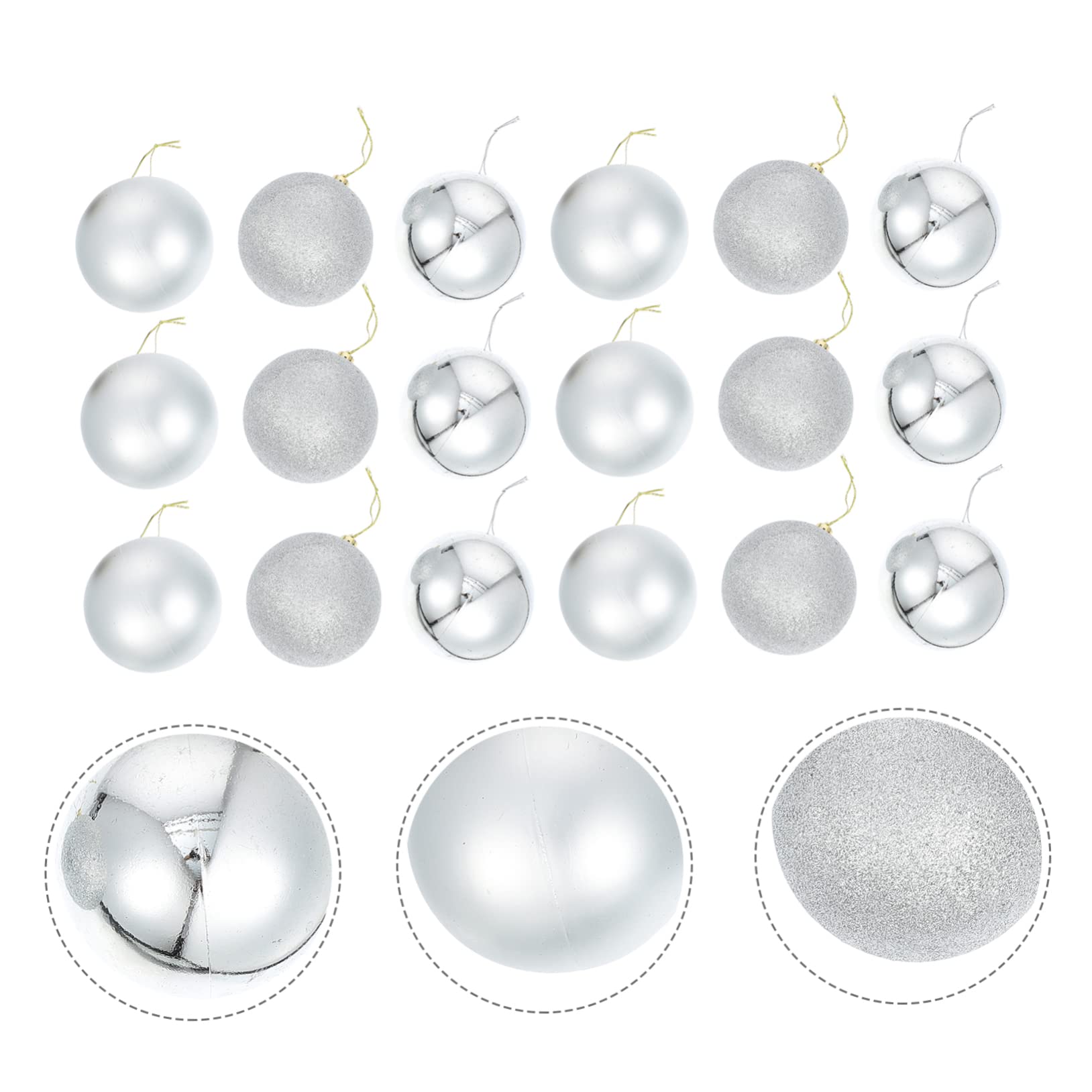 TOPBATHY 24 Piezas Bolas Navideñas Colgantes para Interiores y Exteriores Bolas de Navidad Colgantes