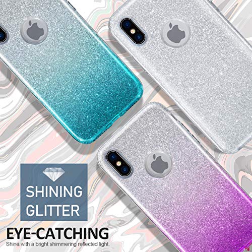 Mateprox Iphone Xs Case,Iphone X Glitter Bling Sparkle Cute Girls Women Protective Case For Iphone Xs/X 5.8"-Gold #TOP7