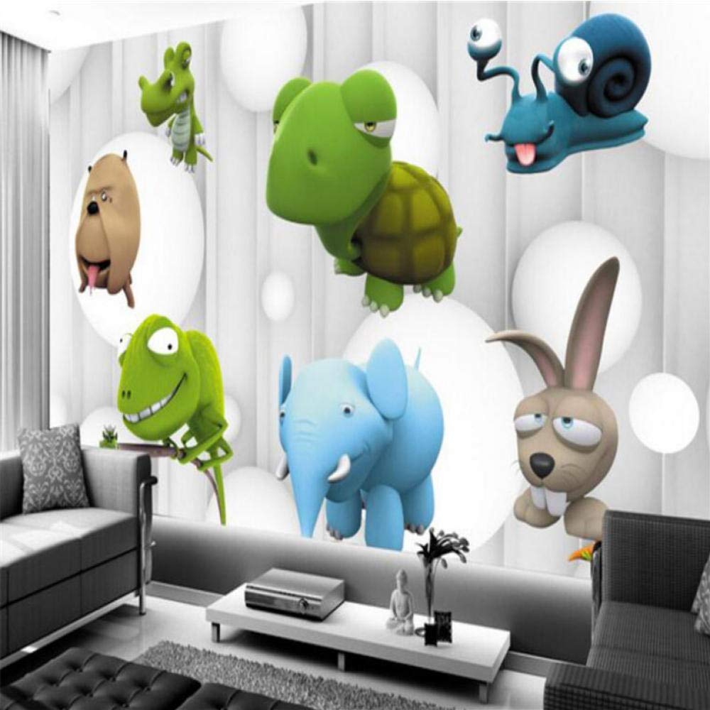 Mural Custom Photo Wallpapers 3d Cartoon Animal Wallpaper Grey Striped |  Desertcart Seychelles, image size:1000x1000