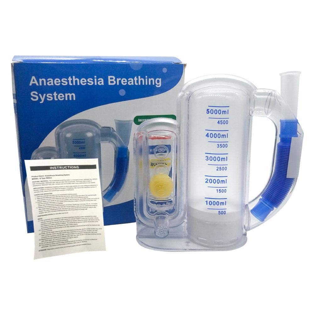 Appareil d'entraînement respiratoire, Appareil d'entraînement à la spirométrie 3000 ml/5000 ML,testeur de Fonction pulmonaire,pour Appareil d'entraînement respiratoire respiratoire pour Enfants