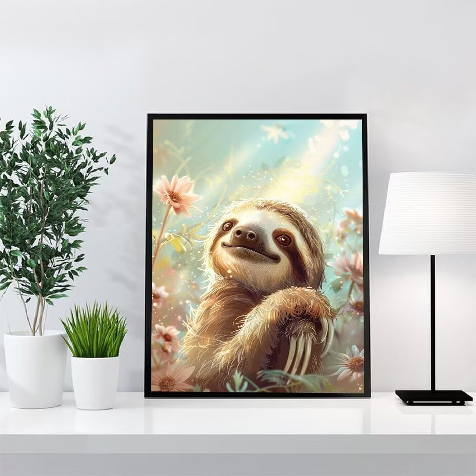 Diamant painting 45x60 cm fleurs avec strass 5D brillants et support bois rigide - 3