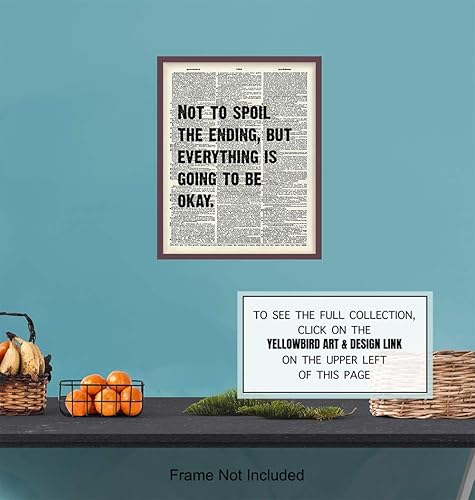 Miniatura 6 de Motivational Upcycled Dictionary Wall Art Print - 8x10 Home Decor or Room Decoration, Funny Poster Picture - Great Inspirational Gift - Unframed