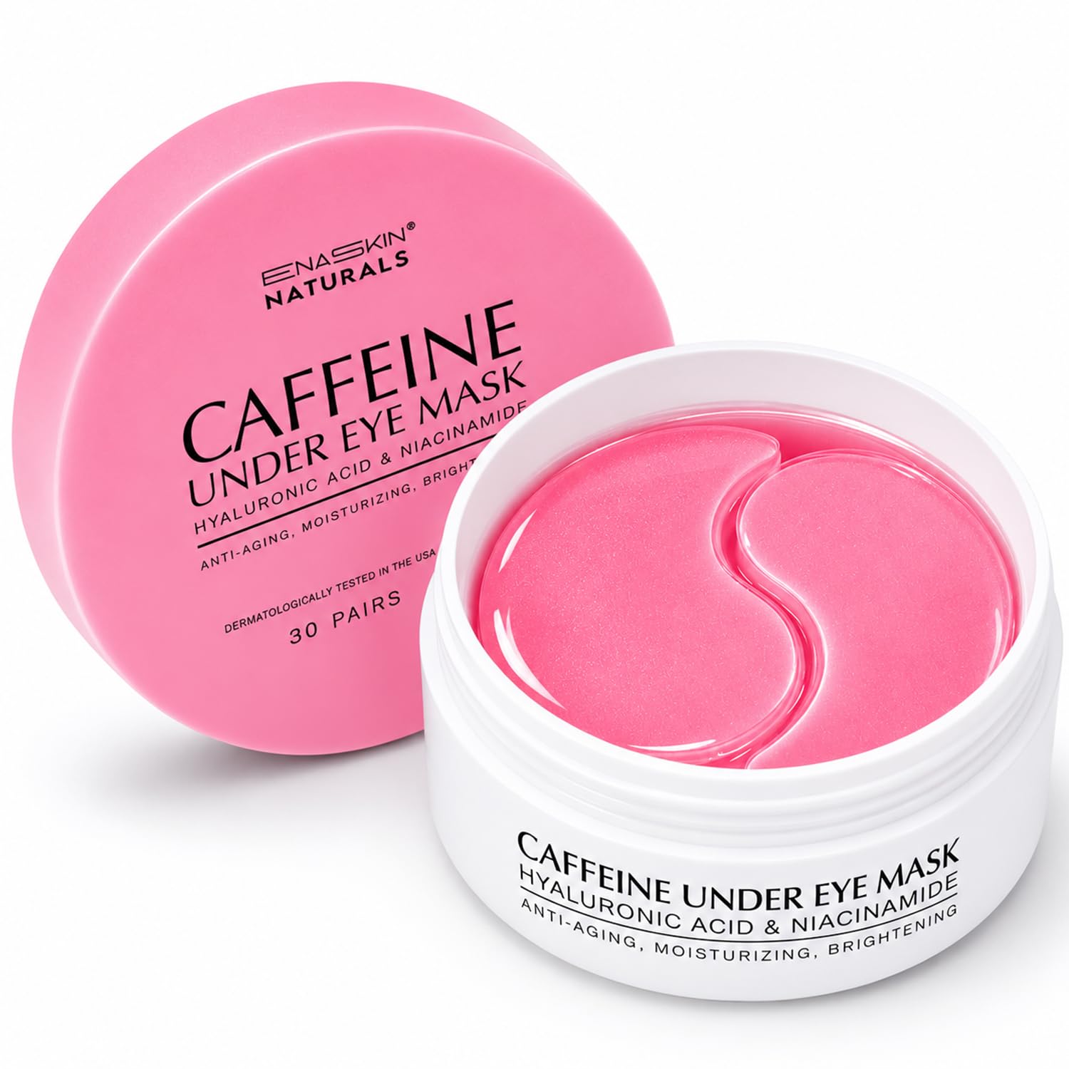 Parches debajo de los ojos para ojeras: máscaras de gel de cafeína para hinchazón, bolsas debajo de los ojos, arrugas, almohadillas de tratamiento hidratantes instantáneas para la piel, regalo para