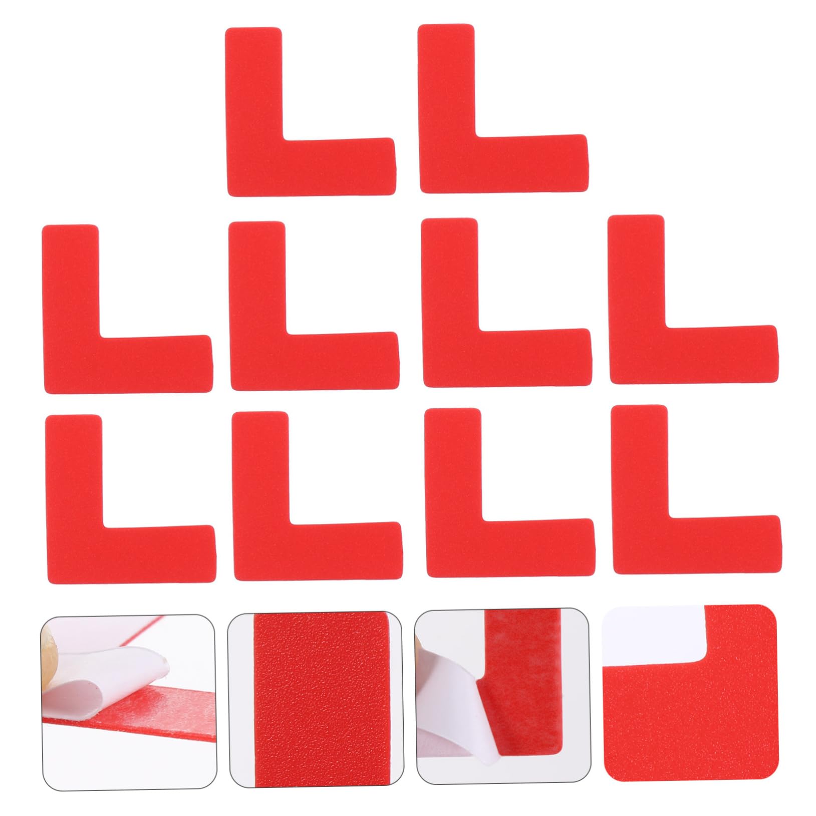 Garneck Removable Warning Sign Stickers 100pcs Positioning Decals Tear Resistant Easy to Remove for Social Distancing