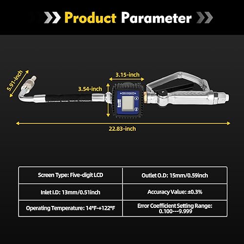 Miniatura 8 de Bomba de transferencia de aceite, válvula de control neumática de dispensador de aceite, bomba de aceite neumática con medidor digital, boquilla