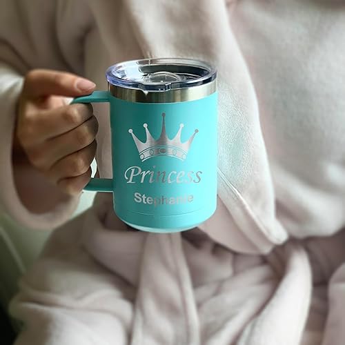 Vista 47 de LaserGram 15oz Vacuum Insulated Coffee Mug, Ankh, Personalized Engraving Included (Orange)