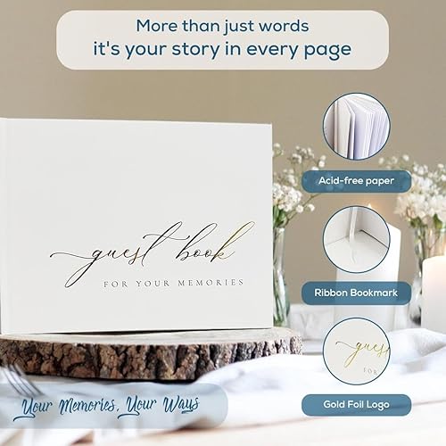 Miniatura 3 de Utopia Store Libro de visitas crea recuerdos en cualquier evento especial, baby shower, recepción de boda, bar mitzvah, libro de visitas Polaroid