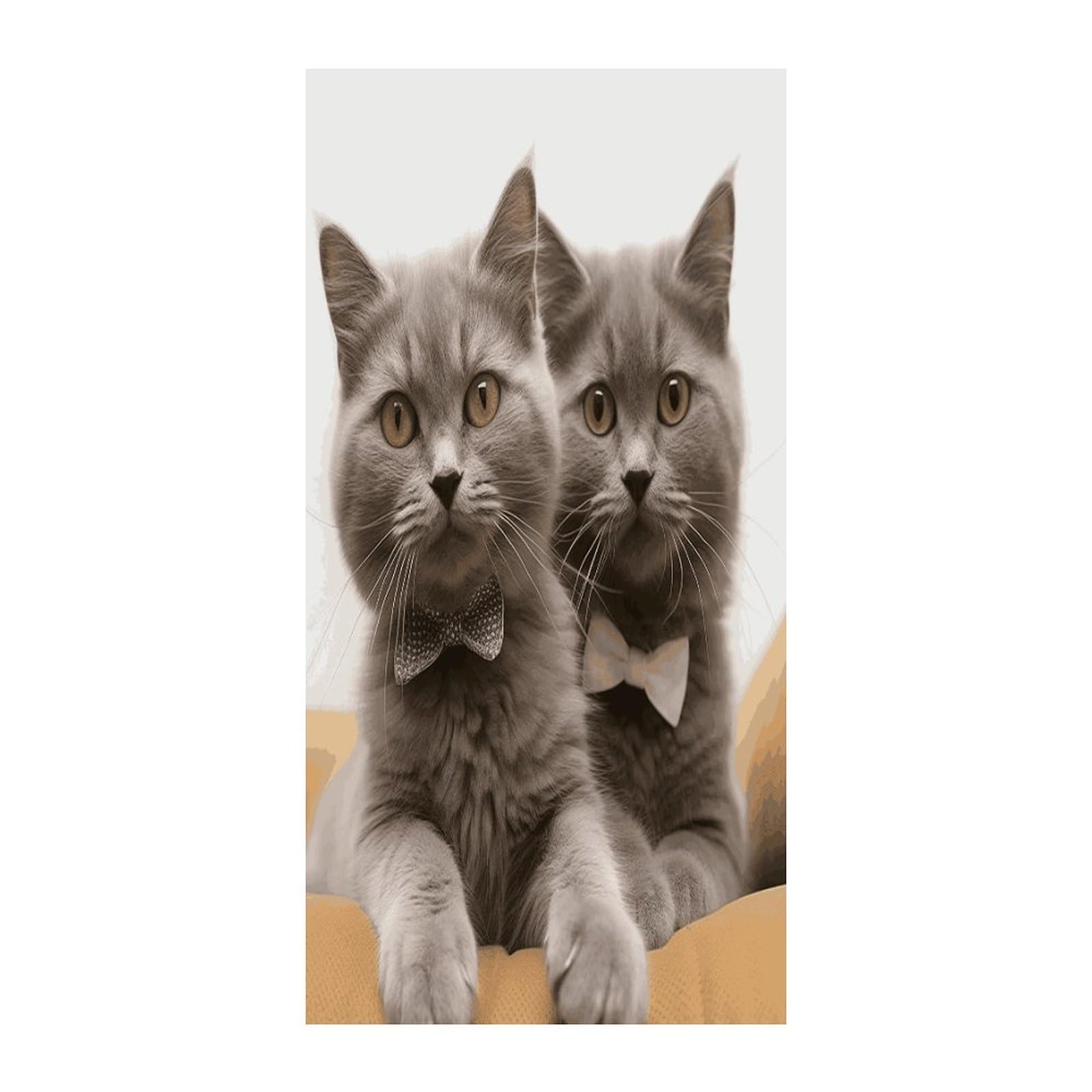 Fekiloot Style Funny Cats Door Curtain Room Divider Curtains