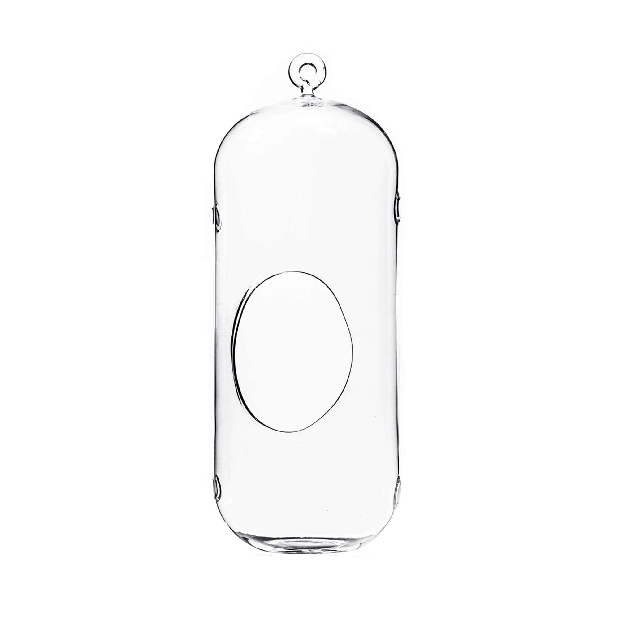 WGV Hanging Glass Plant Terrarium, Width 5", Height 13", Lantern DIY Air Succulent Planter Clear Tea Light Votive Candle Holder, Wedding Event Office Home Outdoor Decor, 1 Piece