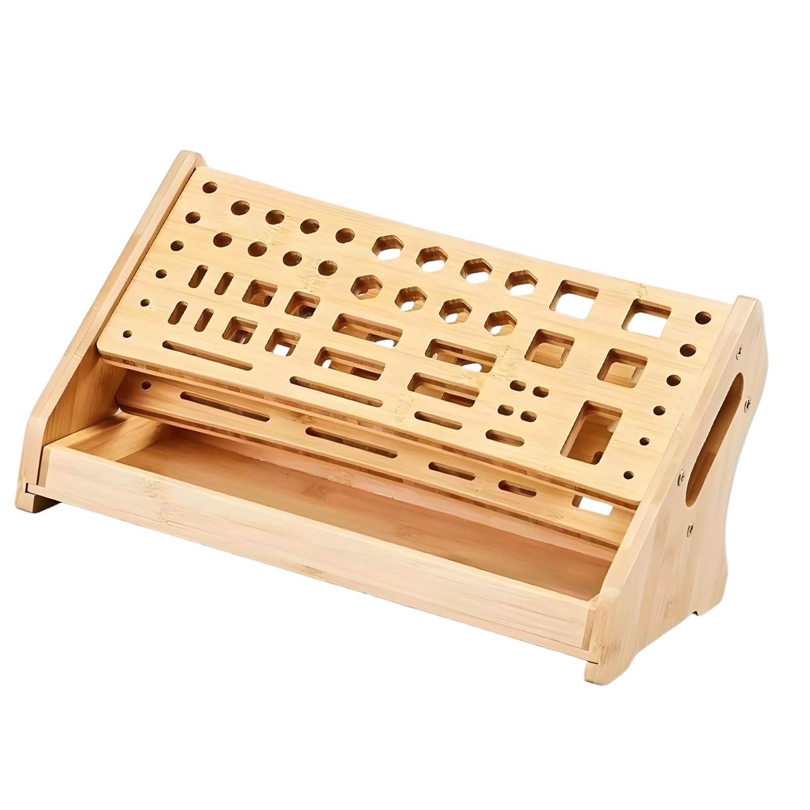 Zeiwohndc Wood Shelf Without Tools Required Quick Setup in 30 Seconds Compact 31X17X16.5Cm for Desktop Kitchen Counter Camping Portable Lightweight Multipurpose Us Wooden Storage Shelf