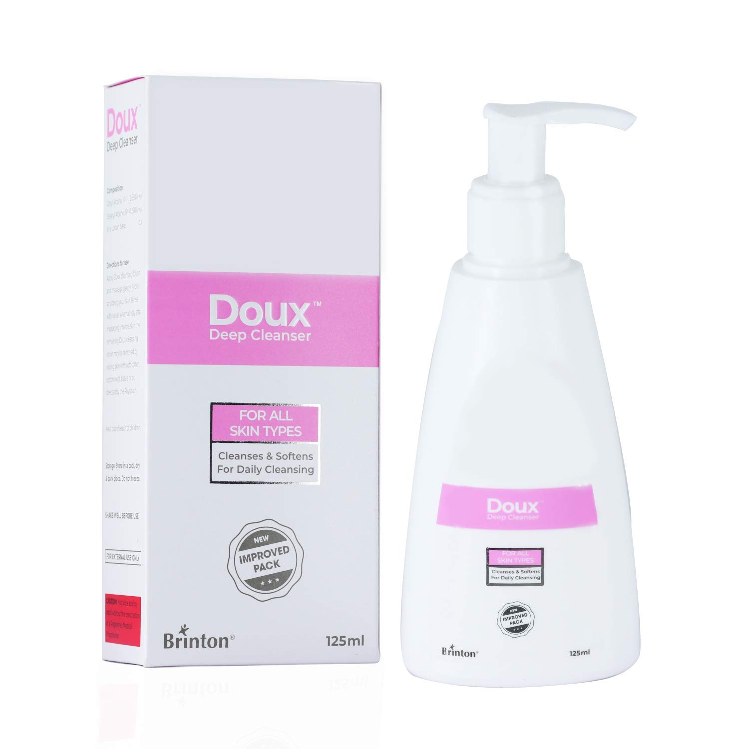 Brinton Doux Daily Cleanser for Deep Pore Cleanser, Detoxifying and Smooth Skin, 125ml, Pack of 2