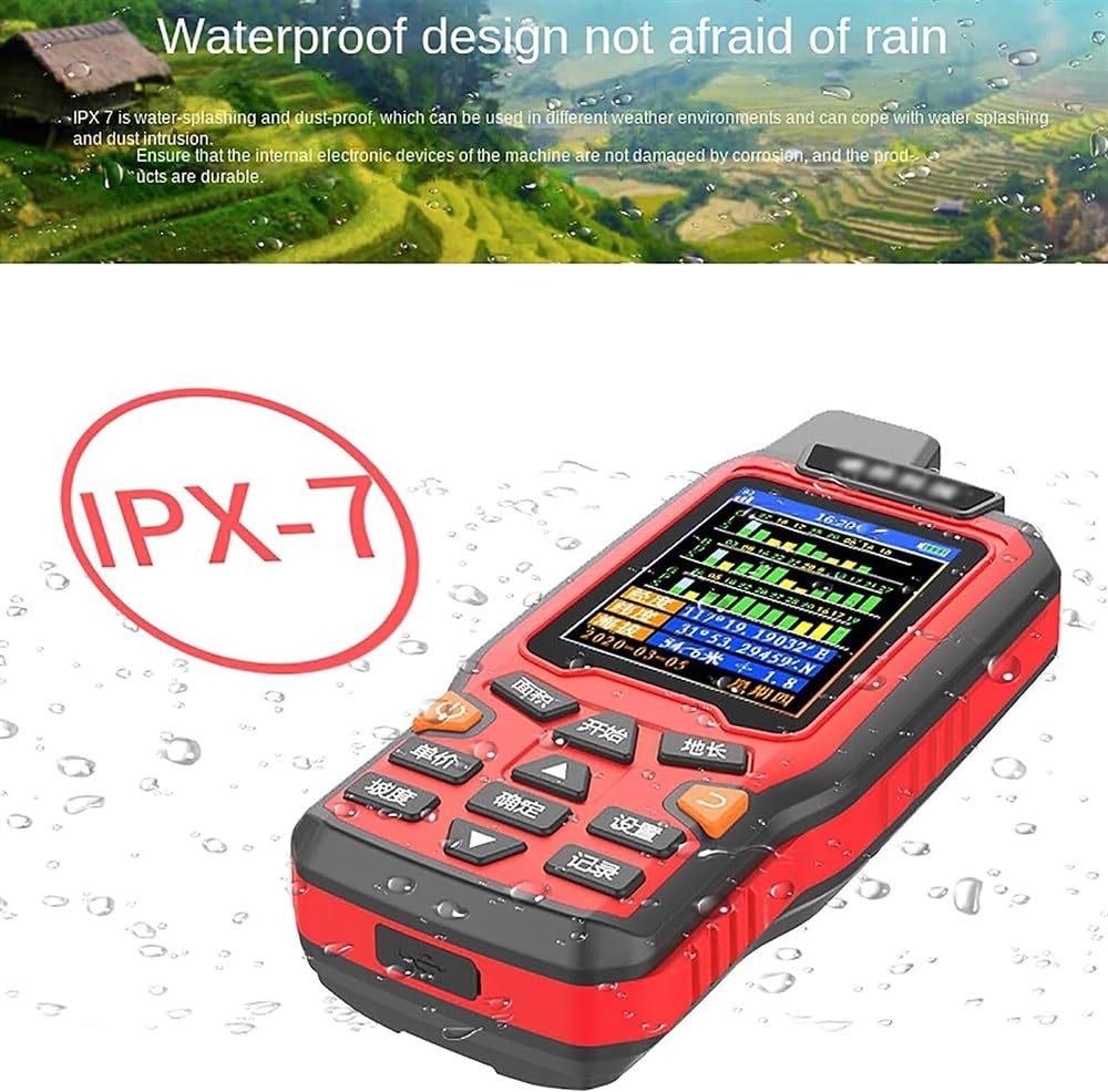 Miernik lądowy GPS, ręczne urządzenie do pomiaru powierzchni, sprzęt do pomiarów GPS z wyświetlaczem LCD 2,4", 3 tryby pomiaru, przenośny i wodoodporny, do rolnictwa, lasu, morza