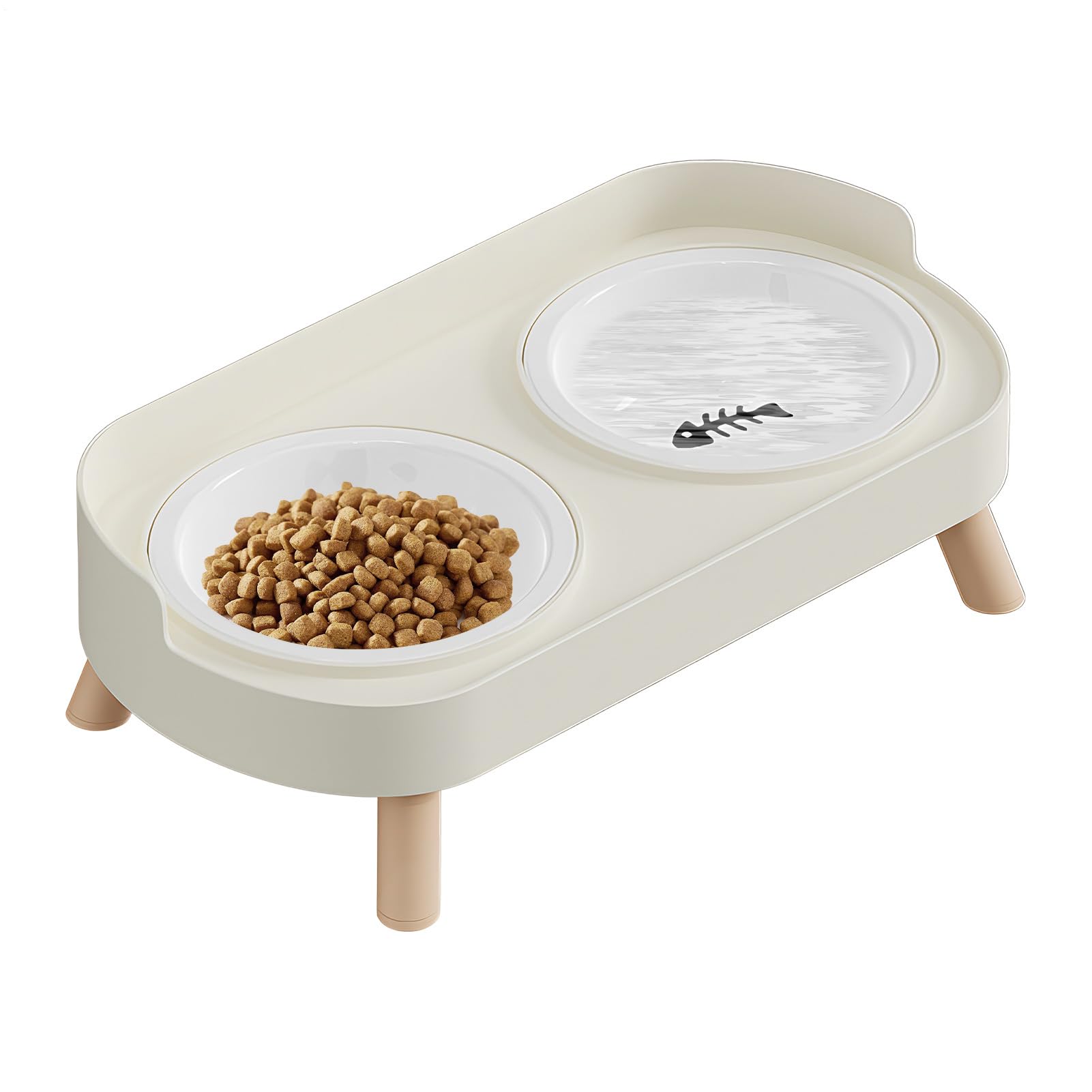 Ciotole Rialzate Per Gatti Mangiatoia In Ceramica Antigoccia | Elevata Per Acqua Di Cani E Ciotole Per Gatti Per Cuccioli Piccoli Animali Domestici Interno Esterno Casa Ufficio Giardino