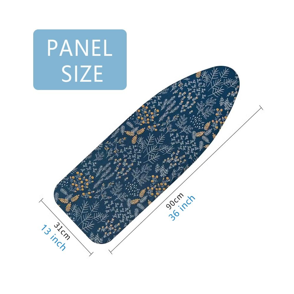 Funda de Repuesto para Tabla de Planchar con Relleno, 33 x 91 cm, Resistente a Quemaduras, Acolchado Grueso, Ajustable, de algodón, fácil instalación (versión Calico)