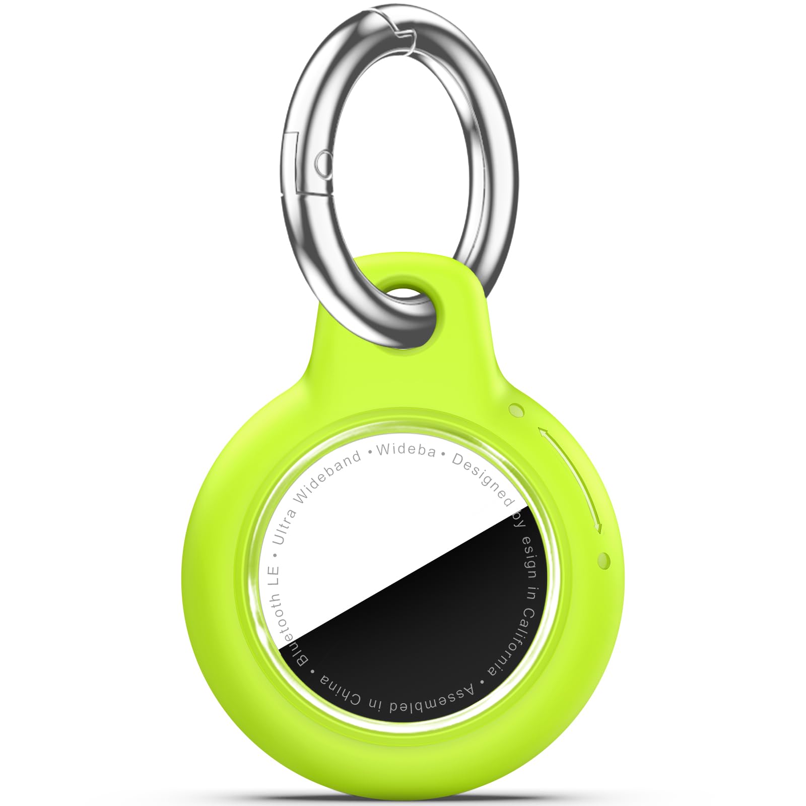 for Apple AirTag 2nd &amp; 1st Gen, Waterproof Case for AirTag Holder Keychain,GPS Tracker Cover for Dog,Car Key,Luggage-D4-Fluorescent Green