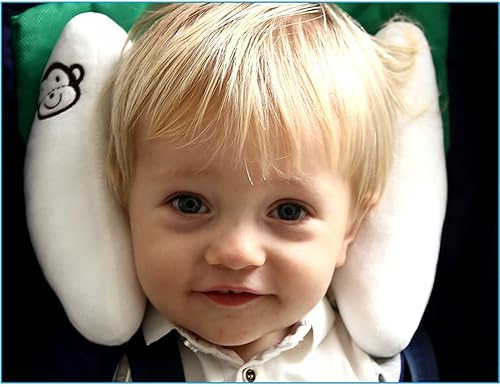 Miniatura 7 de Inchant Soporte ajustable para el cuello de la cabeza del bebé, cojín de seguridad para asiento de automóvil de viaje, almohada de plátano, soporte