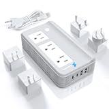 Mapambo 330W 220V to 110V Voltage Converter US to Europe for Hair Straightener and Curling Iron, 35W Fast Charging International Universal Travel Converter Adapter A C G I (Gray)