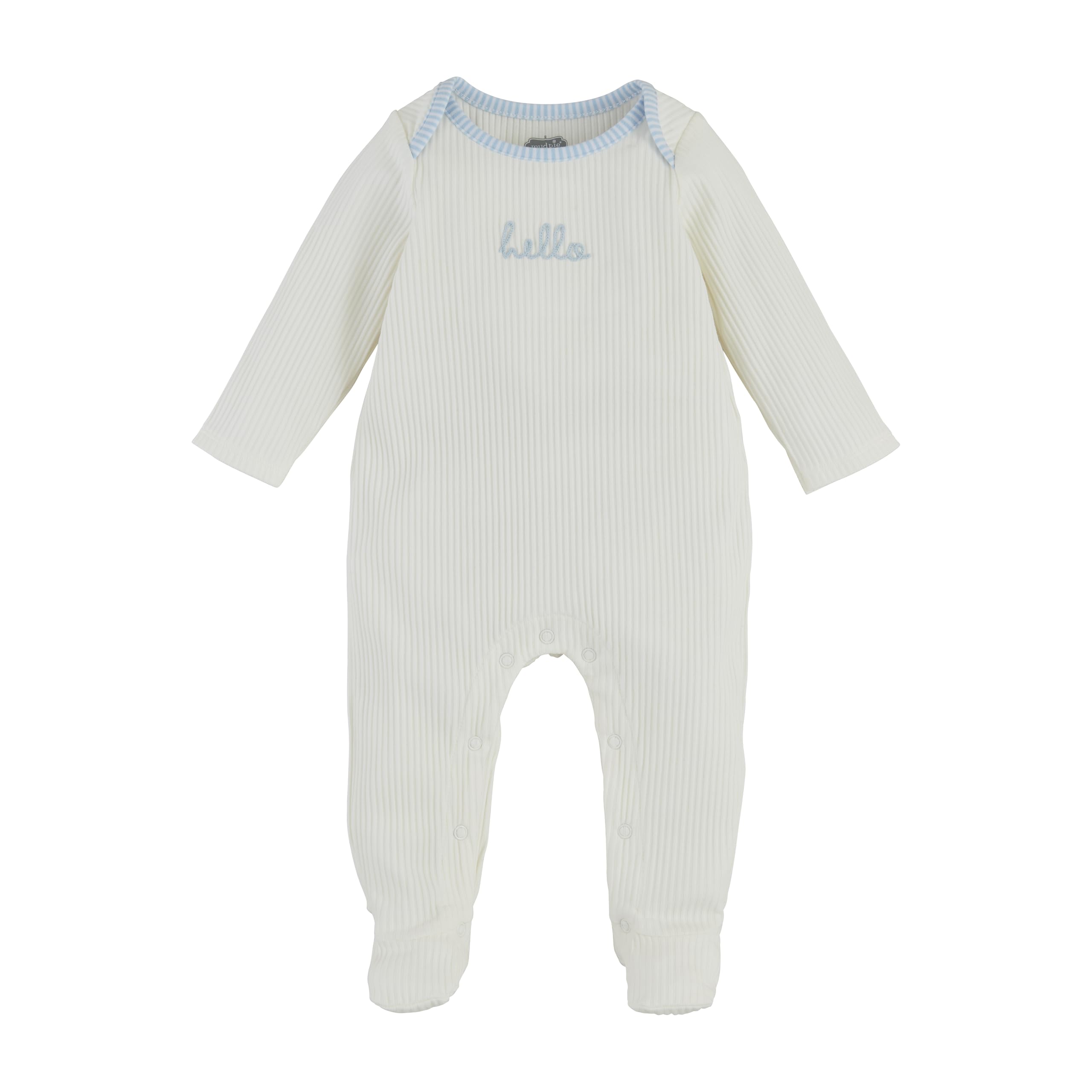 Mud Pie Baby Children's Boy Chainstitch Sleeper Ivory